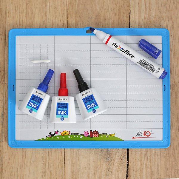 Combo 6 Bình mực bút lông bảng FlexOffice FO-WBI02