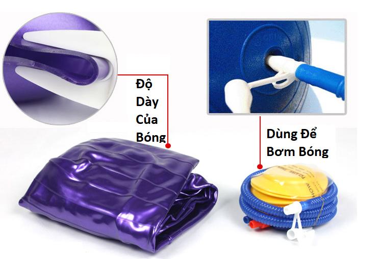 Bóng Tập Yoga Trơn 65cm - VivaSports