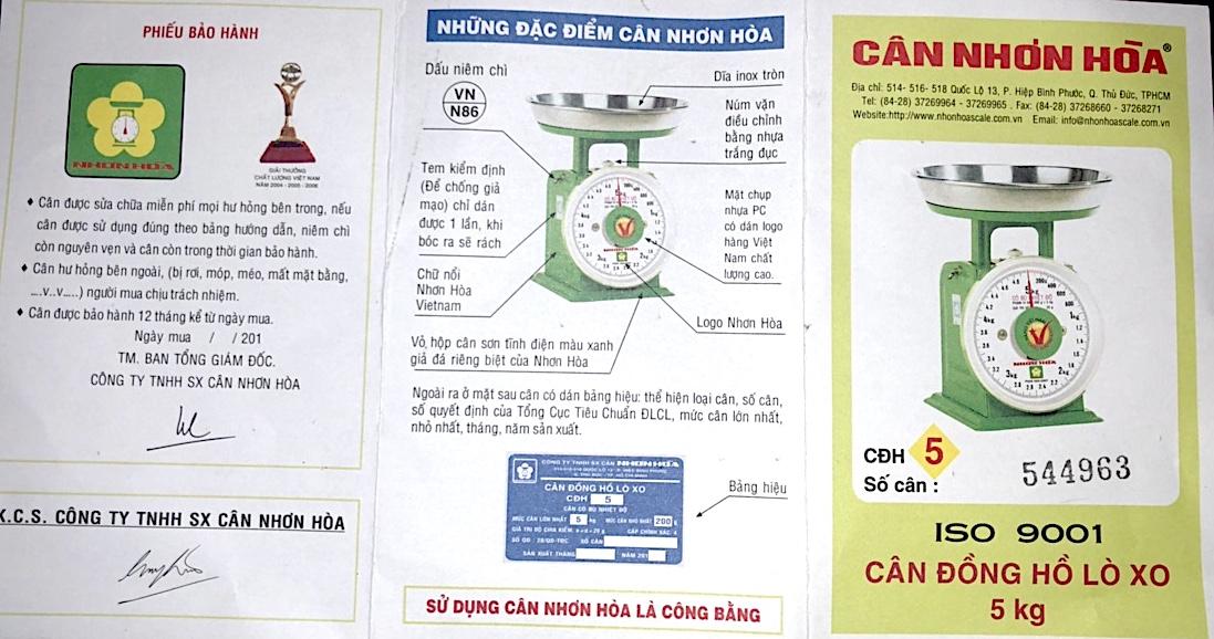 Cân NHƠN HÒA NHS-1 1 kg