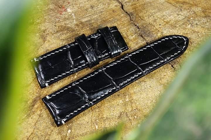 Dây Đồng Hồ Da Cá Sấu Làm Thủ Công Handmade Cao Cấp Leo