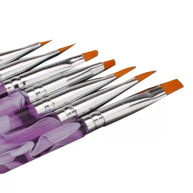 [HCM]Bộ 7 cây Cọ đắp móng bột  đắp Gel size (2-4-6-8-10-12-14)