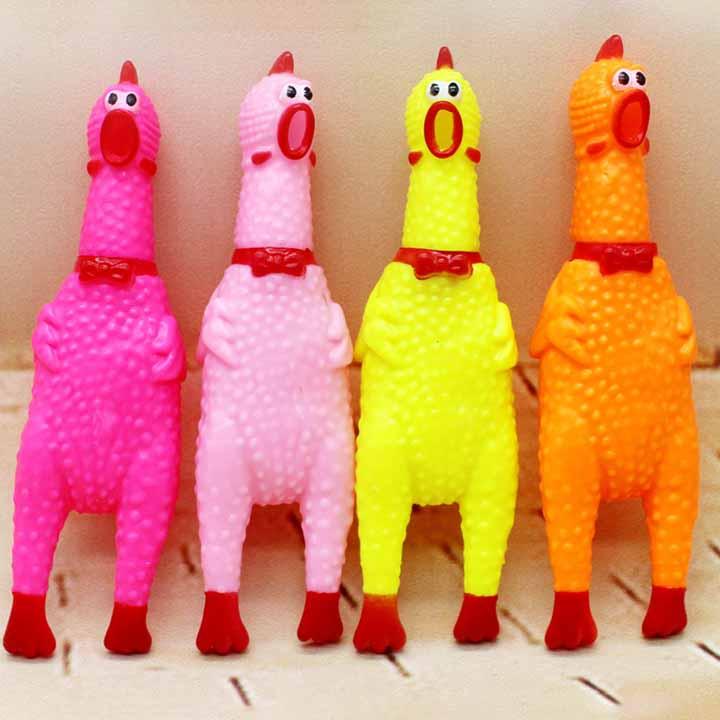 [HCM]Con gà đồ chơi la hét (màu ngẫu nhiên) - Gà 17cm