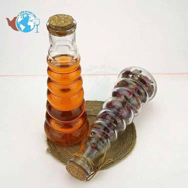 Chai thủy tinh hồ lô nút bần