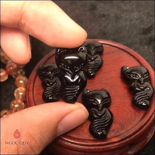 [HCM]Mặt Hồ Ly Đá Obsidian Nhỏ