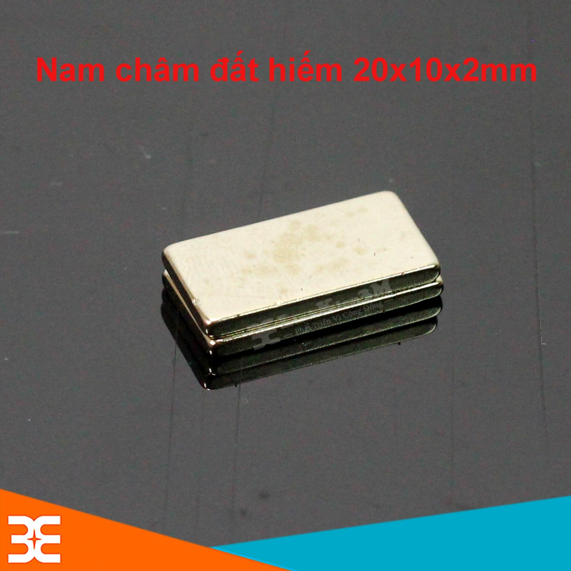 Bộ 2 Viên Nam Châm Đất Hiếm 20x10x2mm ( Từ Tính Hút Cực Mạnh )