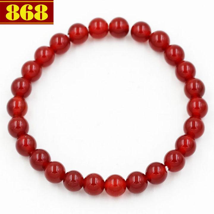 Hạt chuỗi tay mã não đỏ 6 ly 26 hạt