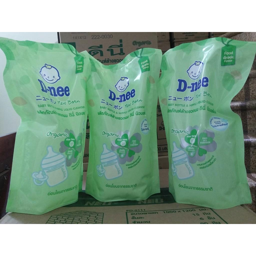 Bộ 3 Túi Nước Rửa Bình Sữa Dnee 600ml