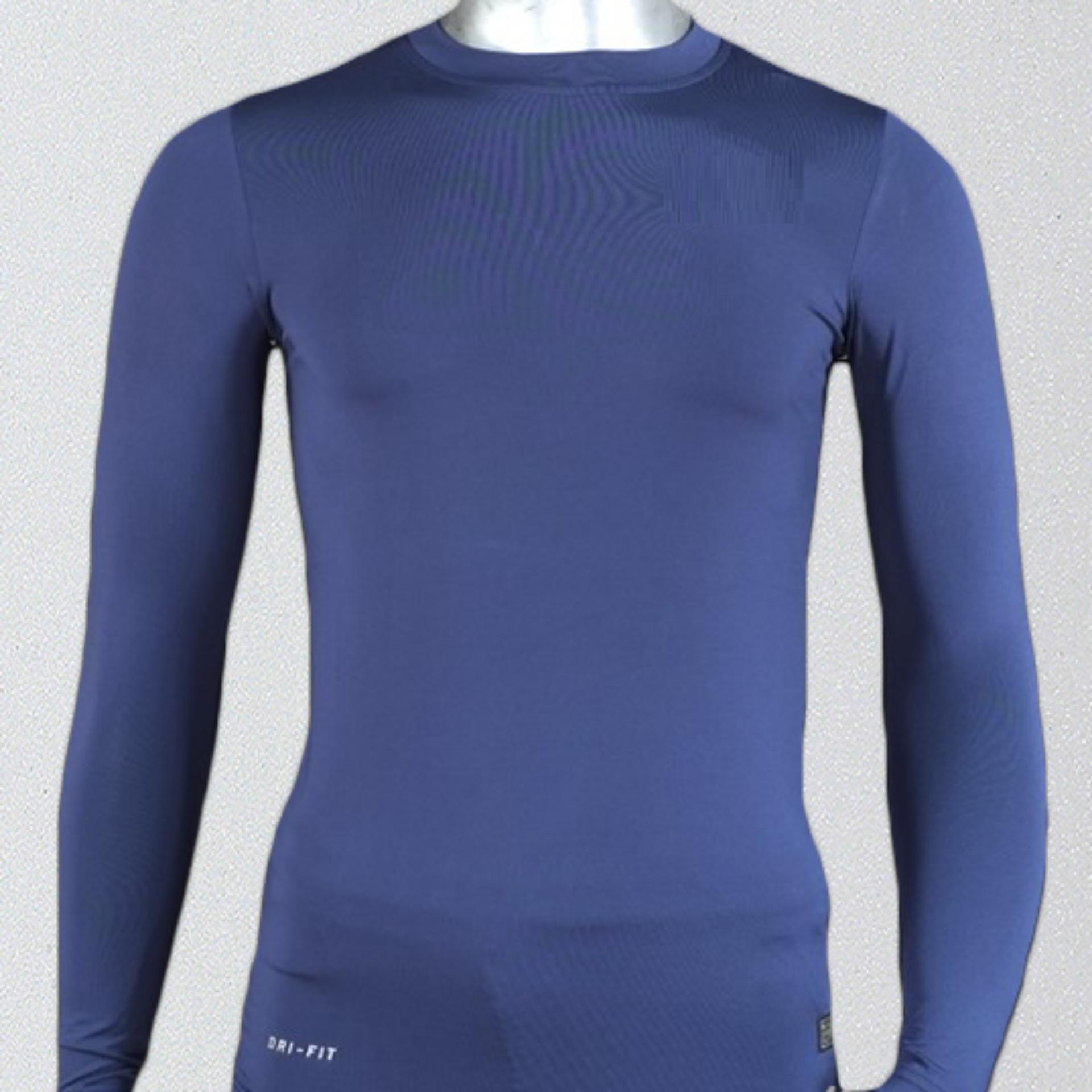 Áo thun body 4 chiều dài tay - Xanh đen