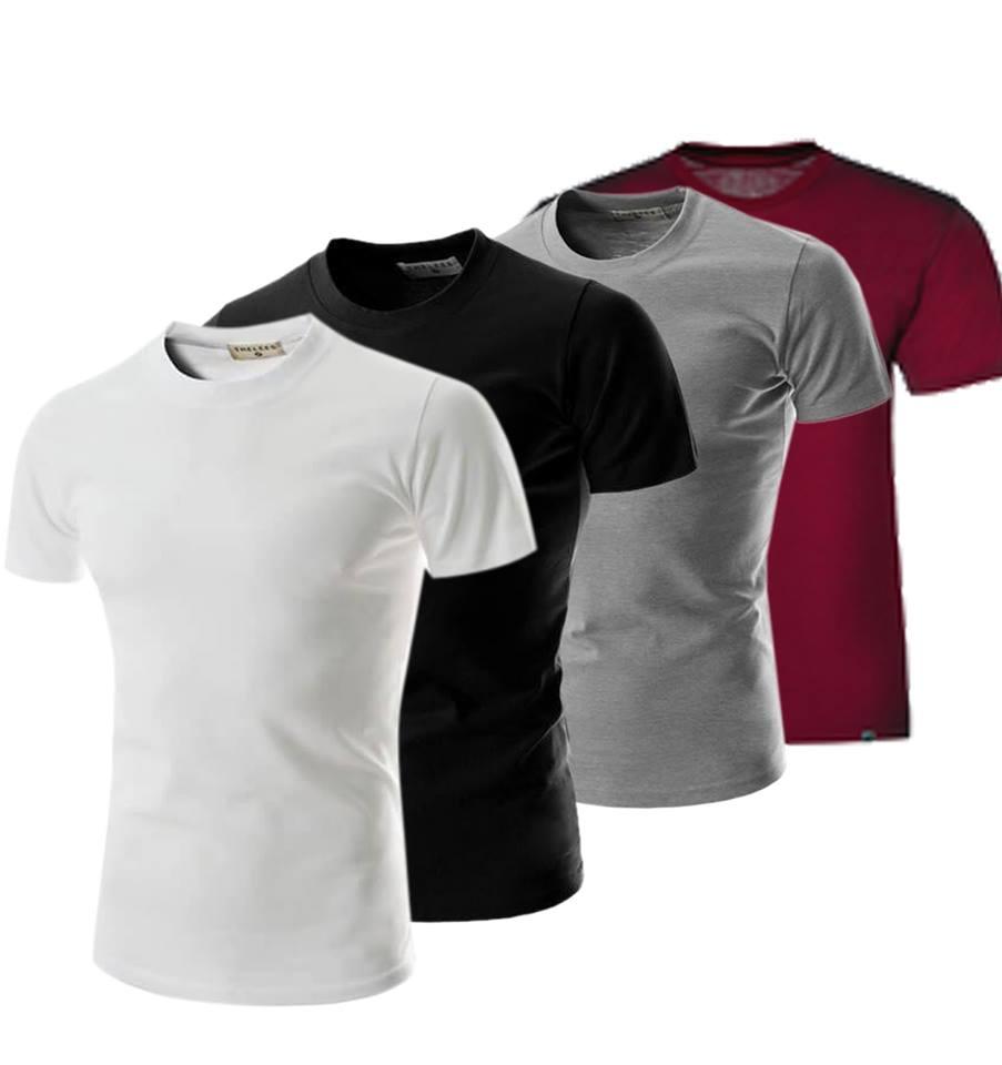 [HCM]Bộ 4 áo thun nam body cổ tròn vảo dày mịn thấm hút tốt ( đen trắng xám đỏ đô )