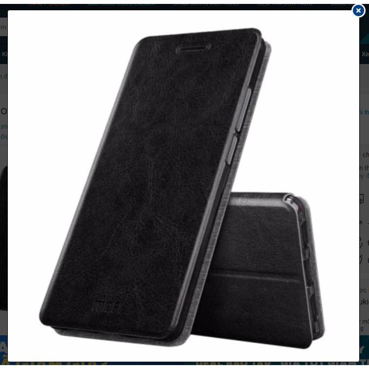 Bao da Oppo Frind 7 x9007 cao cấp hiệu MOFI ( Đen)