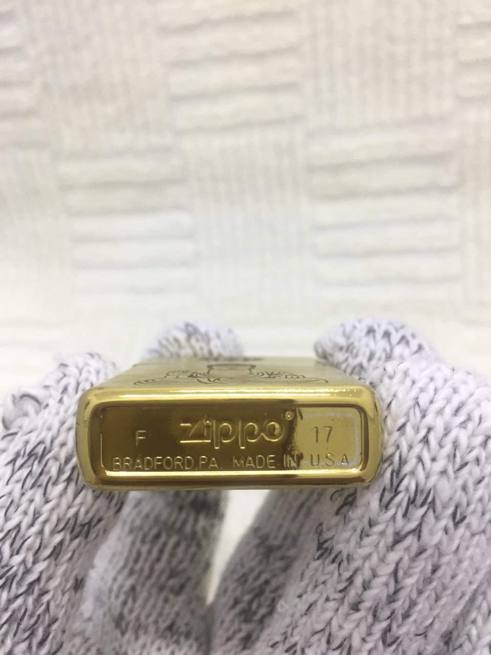 [HCM]Bật Lửa Zippo USA Khắc Chữ Nhẫn - Ruột Vàng