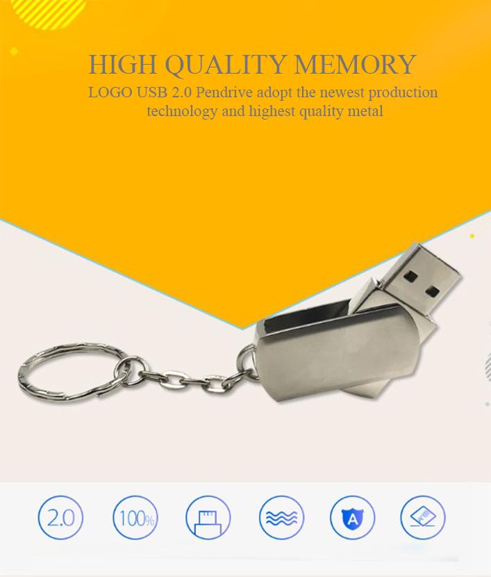 USB 8GB Logo Flash Drive USB 2.0 8G Tốc độ cao (Bạc)