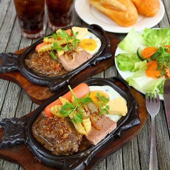 Chảo Gang Làm Bò Né Kèm Đế Gỗ