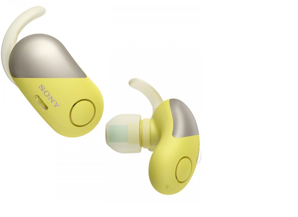 [HCM]Tai nghe Bluetooth Sony WF-SP700N (Vàng) - hãng phân phối chính thức
