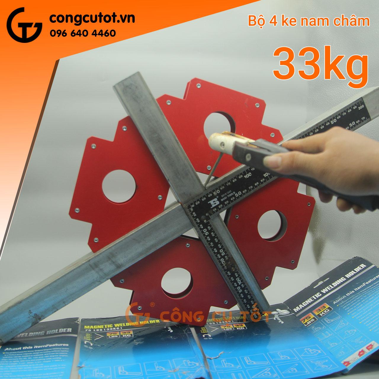 Bộ 4 ke góc nam châm 75LBS lực hút 33kg
