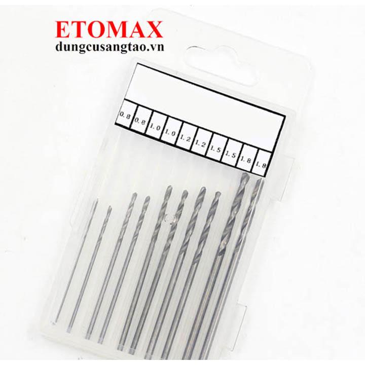 Bộ 10 mũi khoan mini các cỡ