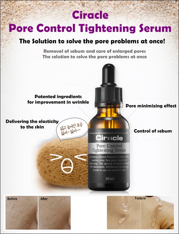 Tinh chất se khít lỗ chân lông Ciracle Pore Control Tightening Serum