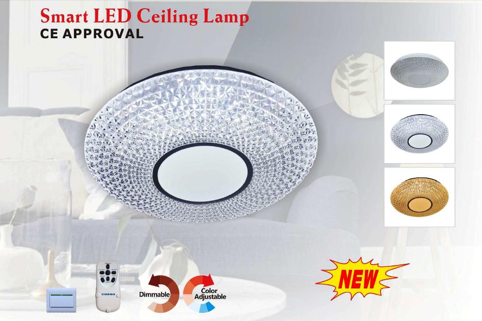 Đèn ốp trần LED tròn - OP3M27 (3 màu ánh sáng, có điều khiển từ xa)