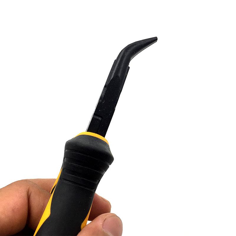 Kìm Răng Mũi Nhọn Cong 45 Độ CN 6" ( 160mm ) Tolsen 10023