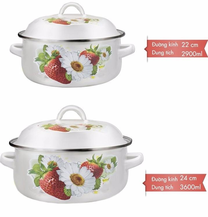 [HCM]Bộ 5 Nồi Tráng Men Cao Cấp Mishio