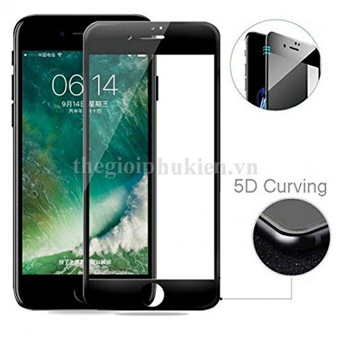 Kính cường lực 5D Full màn hình cao cấp cho iphone 6 Plus / 7 Plus / 8 Plus