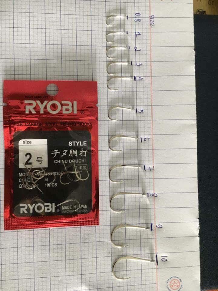 Combo 4 gói lưỡi câu nhật RYOBI ( đồ câu cá Giang Nam ) big sale