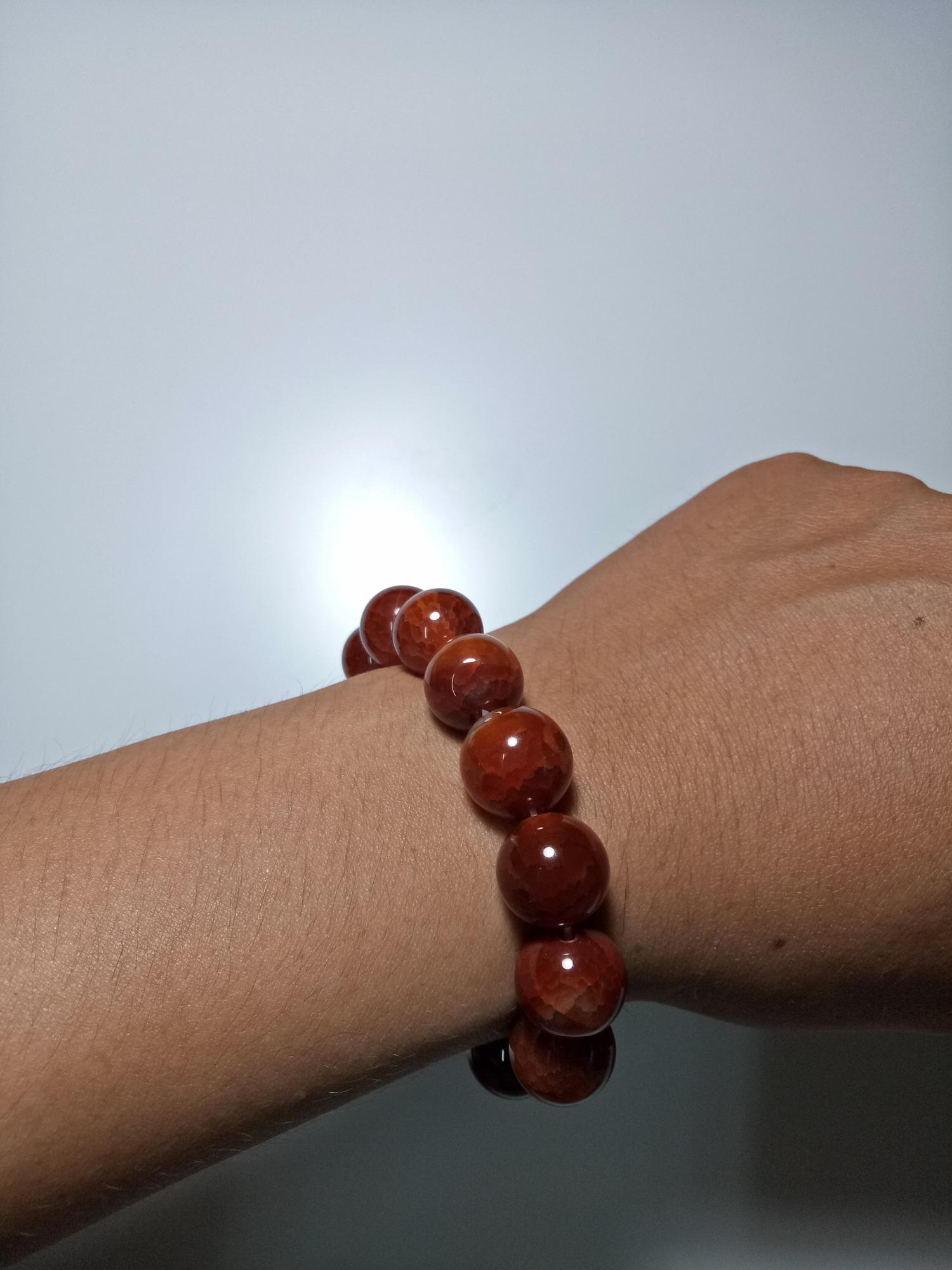 VÒNG TAY VẢY RỒNG ĐỎ (12 LI)