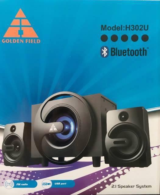 Loa Máy Tính Golden Field H302U 2.1CH (Đen, USB, Bluetooth, FM)