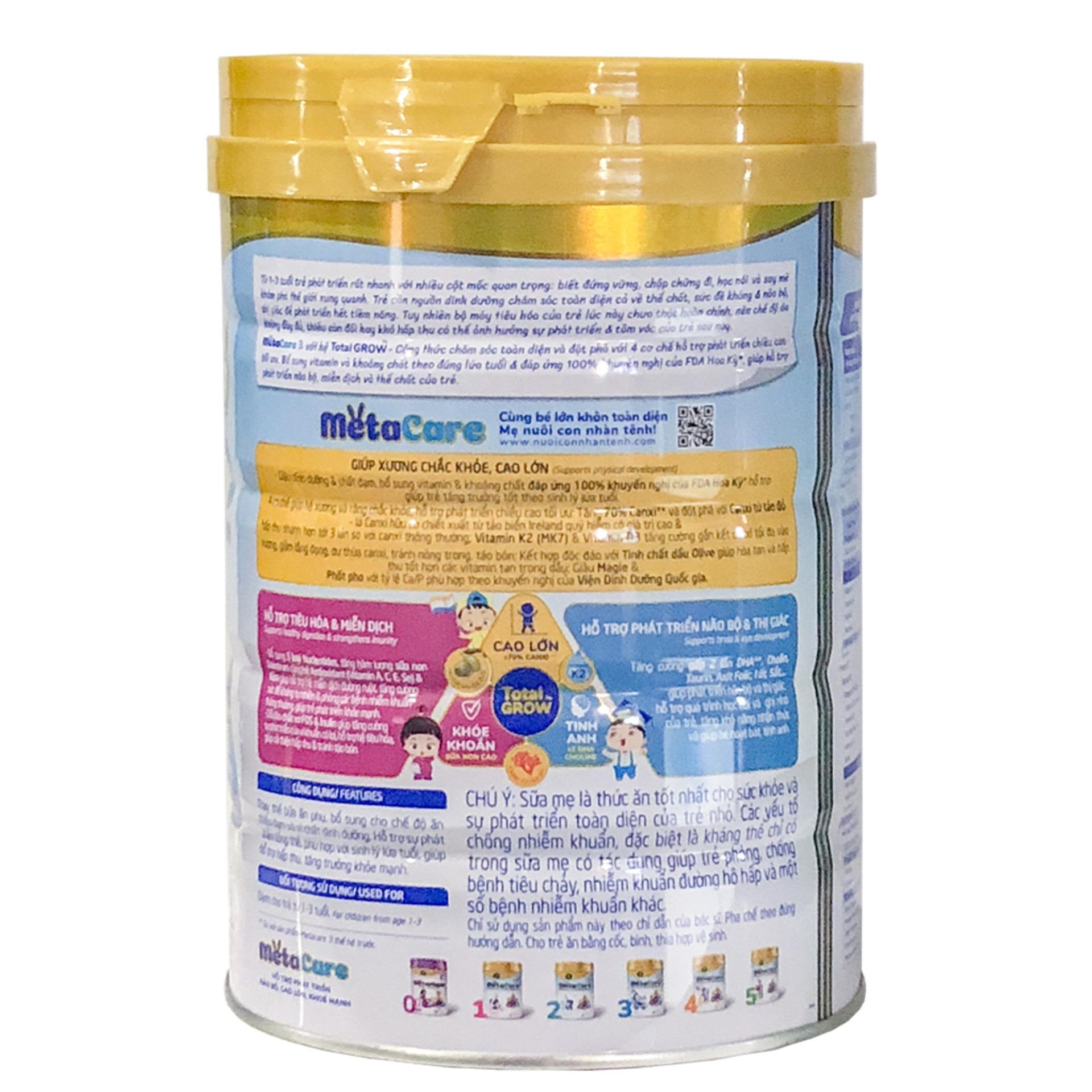 [CHÍNH HÃNG] Sữa Bột MetaCare Total GROW 3 Hộp 900g (Cho trẻ 1-3 tuổi)