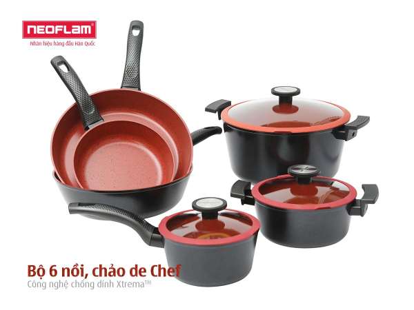 Bộ 6 nồi chảo de Chef