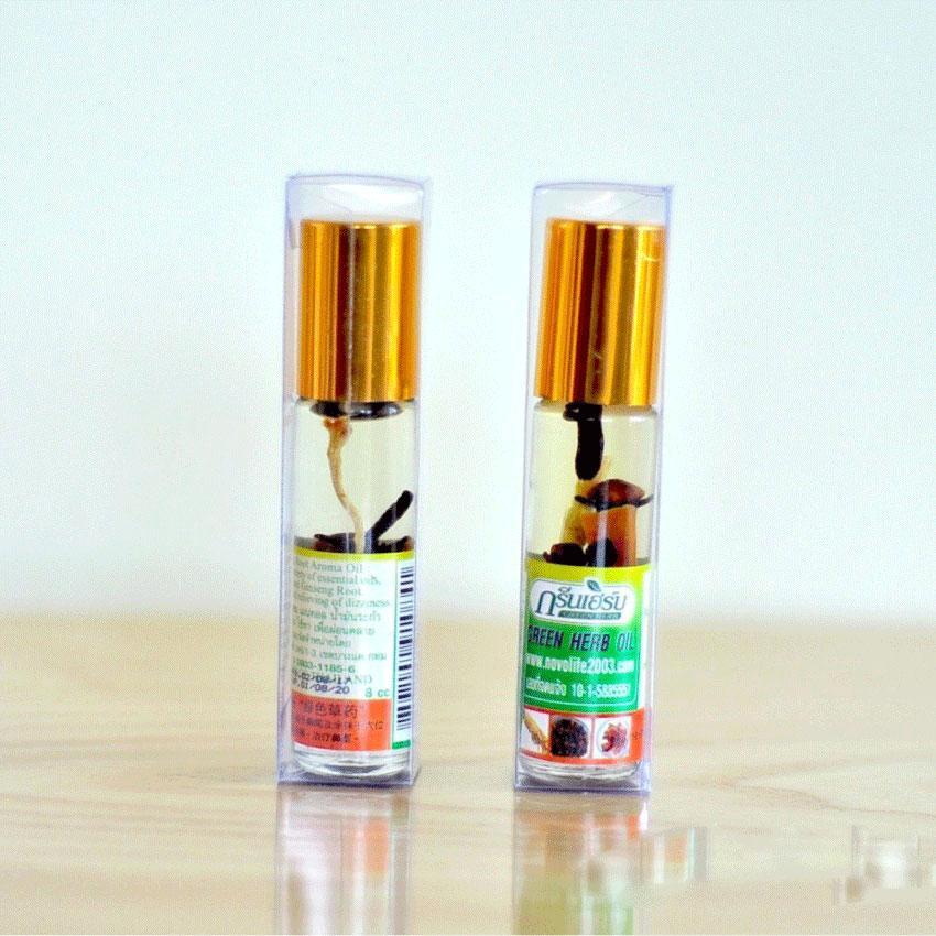Combo 2 Dầu lăn Thảo Dược Thái Lan Green Herb Oil Dầu lăn gió nhân sâm