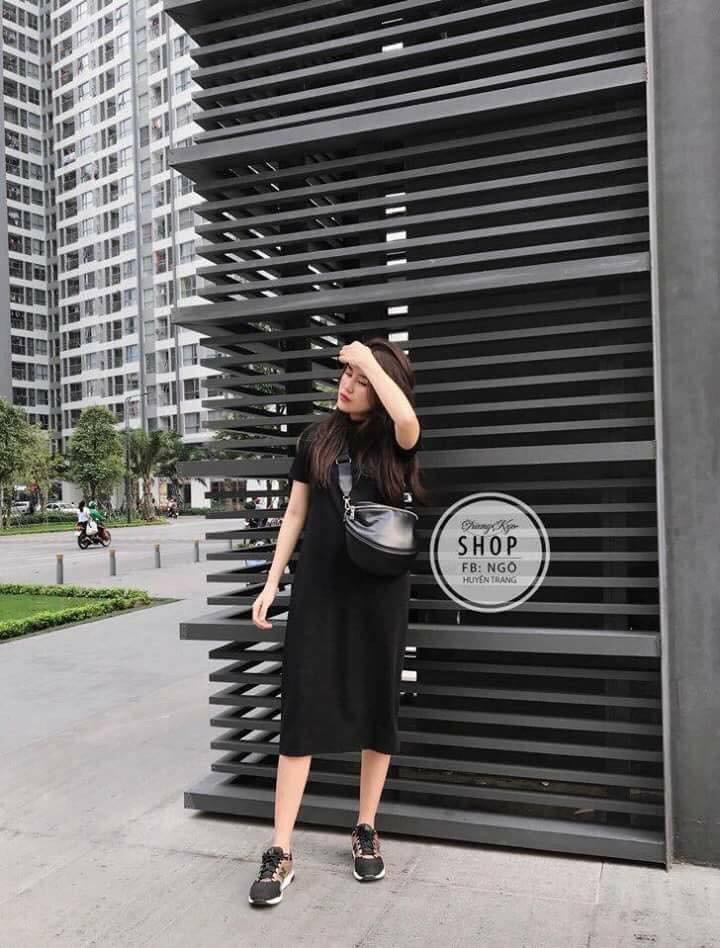 [HCM]Đầm maxi thun trơn đơn giản