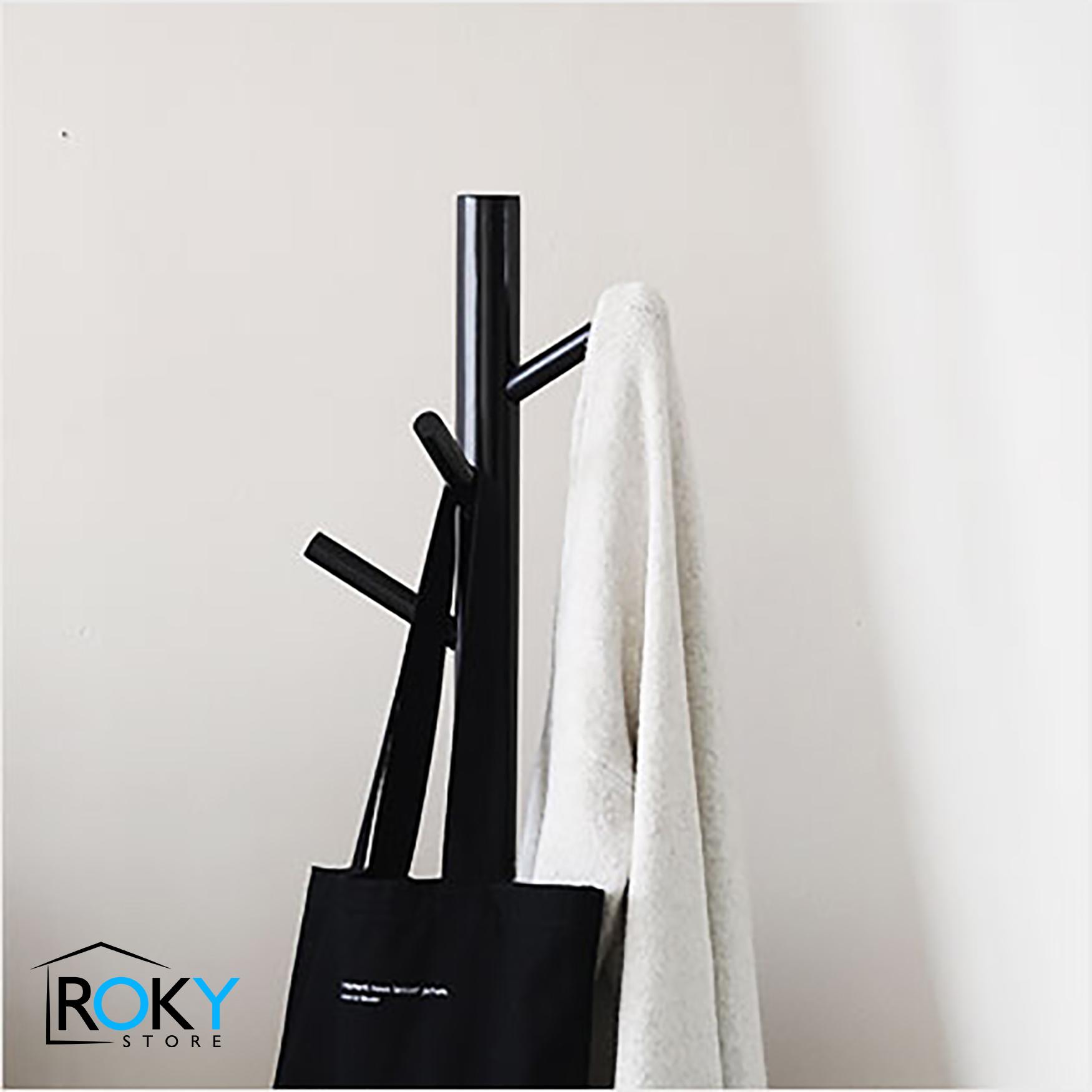 CÂY TREO QUẦN ÁO MÀU ĐEN - STANDING HANGER BLACK - 트리행거 우드