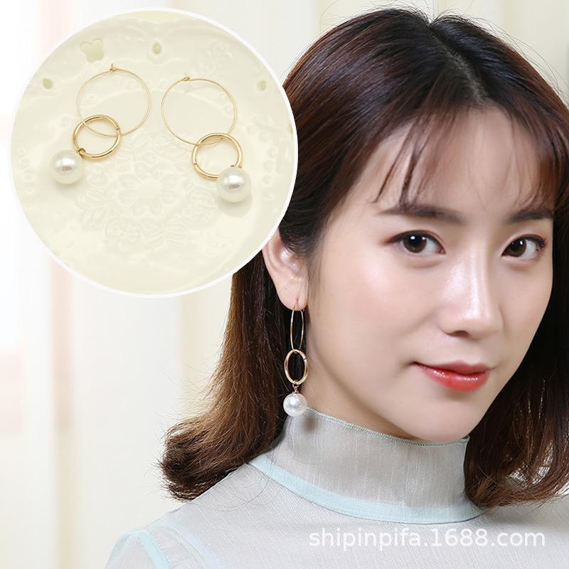 [HCM]Bông tai tròn dáng dài siêu xinh