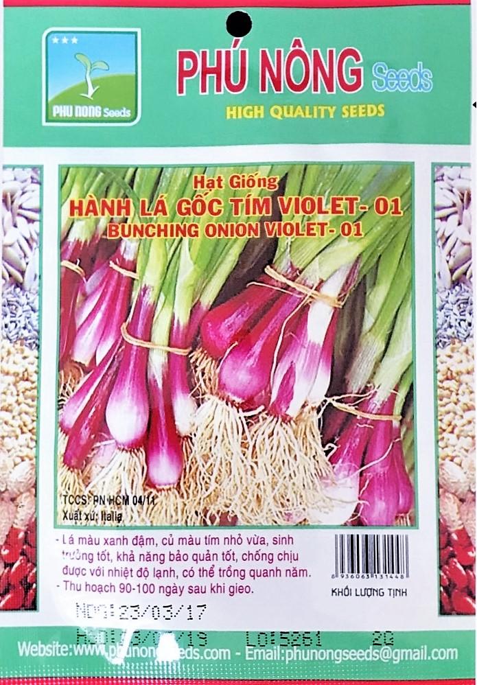[HCM]Hạt giống hành lá Gốc Tím VIOLET-01 - KLT 2g .