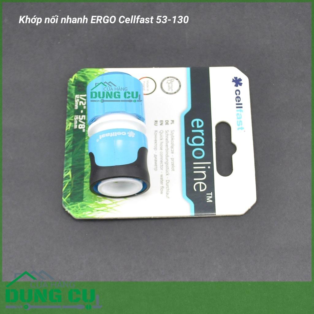 Khớp nối nhanh, cút nối nhanh ống nước với vòi nước ergo cellfast 1/2"