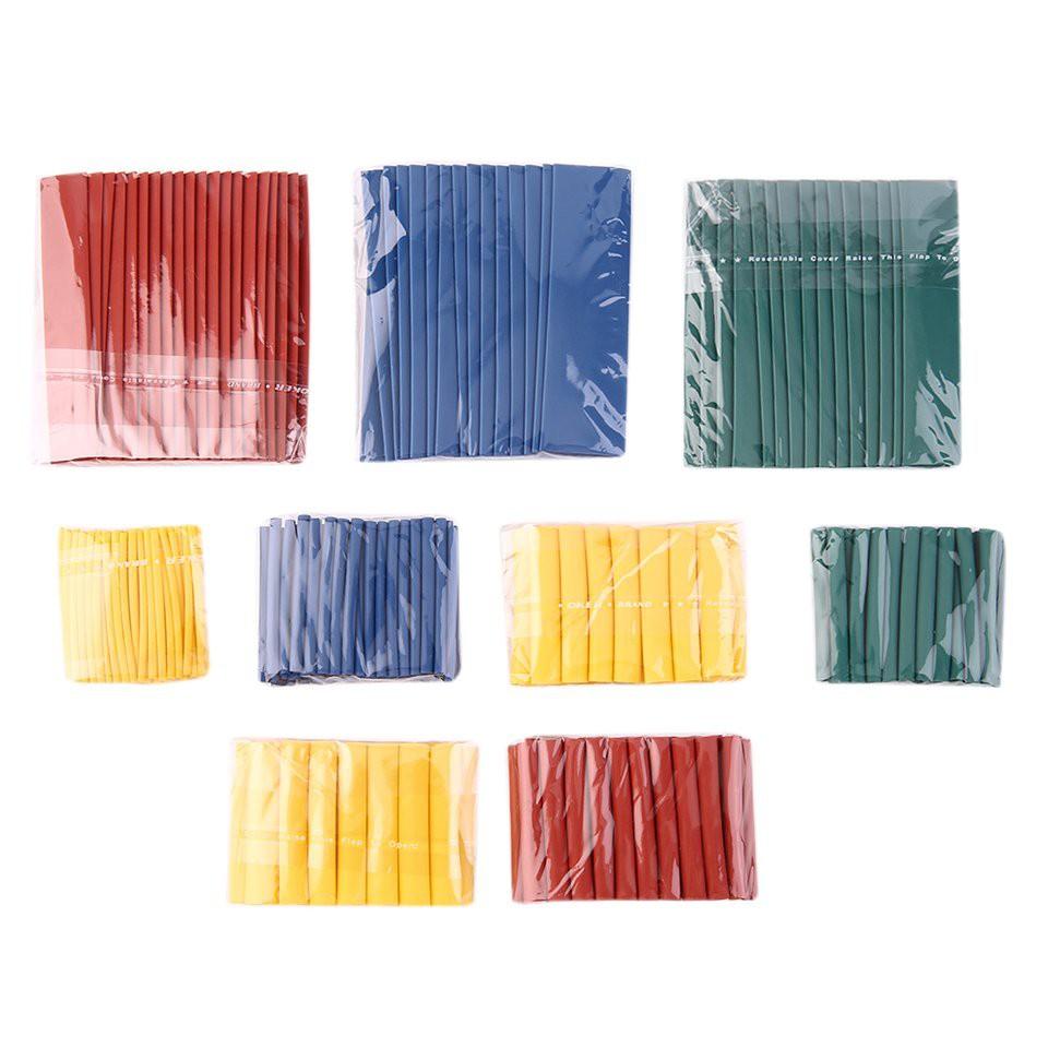 Bộ 100  ống gen co nhiệt (nhiều màu) đủ size