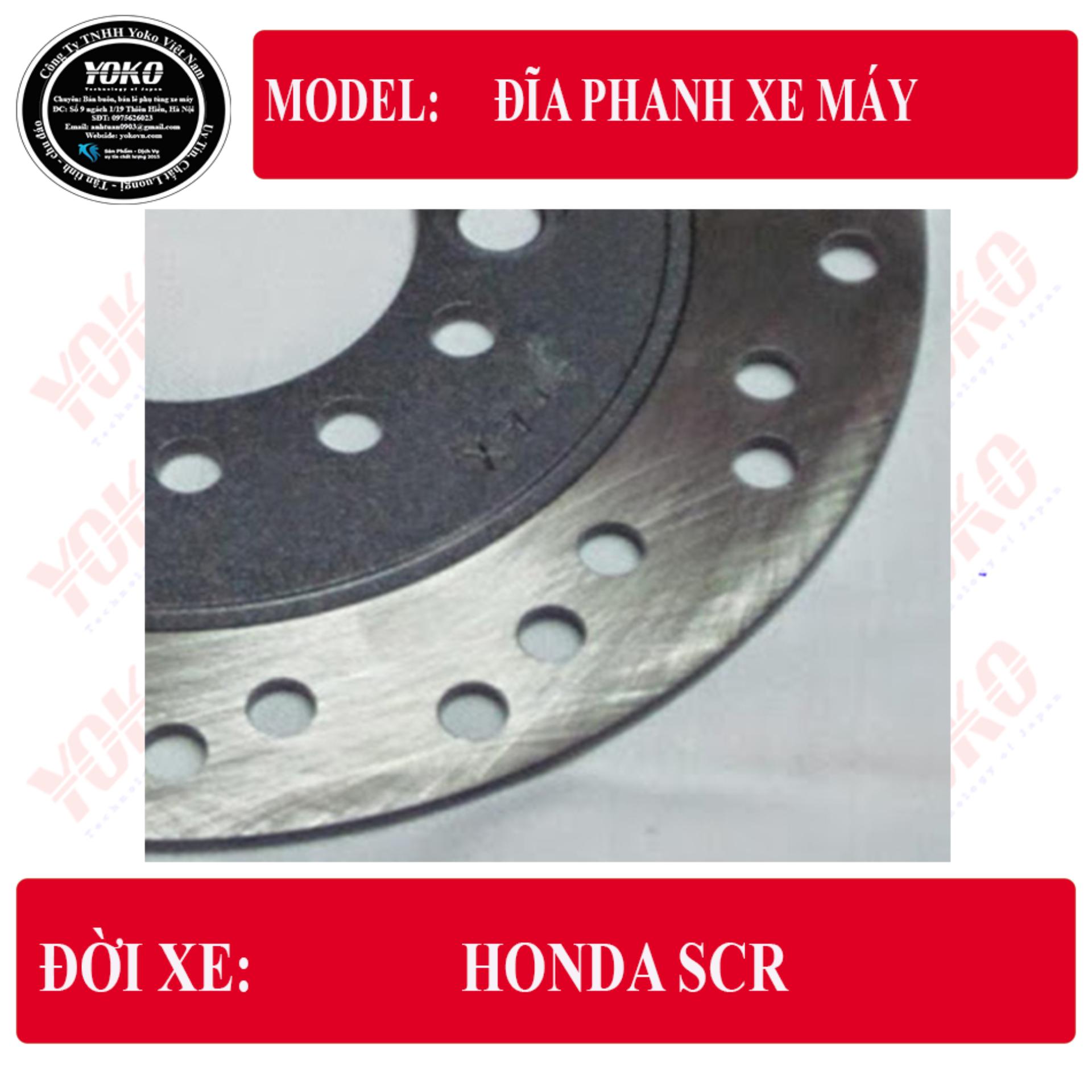Đĩa phanh xe máy Honda SCR, Lead 110cc, Spacy