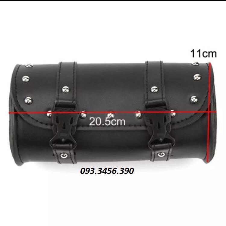 [HCM]Túi da tròn mini treo xe đạp motor