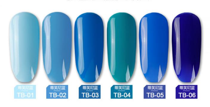 Set sơn móng gel AS xanh Blue 6 màu chai 15ml