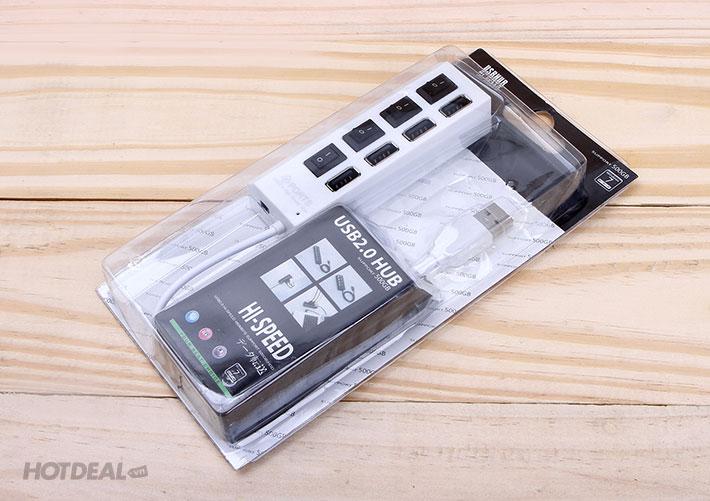 Hup USB 4port Công Tắc