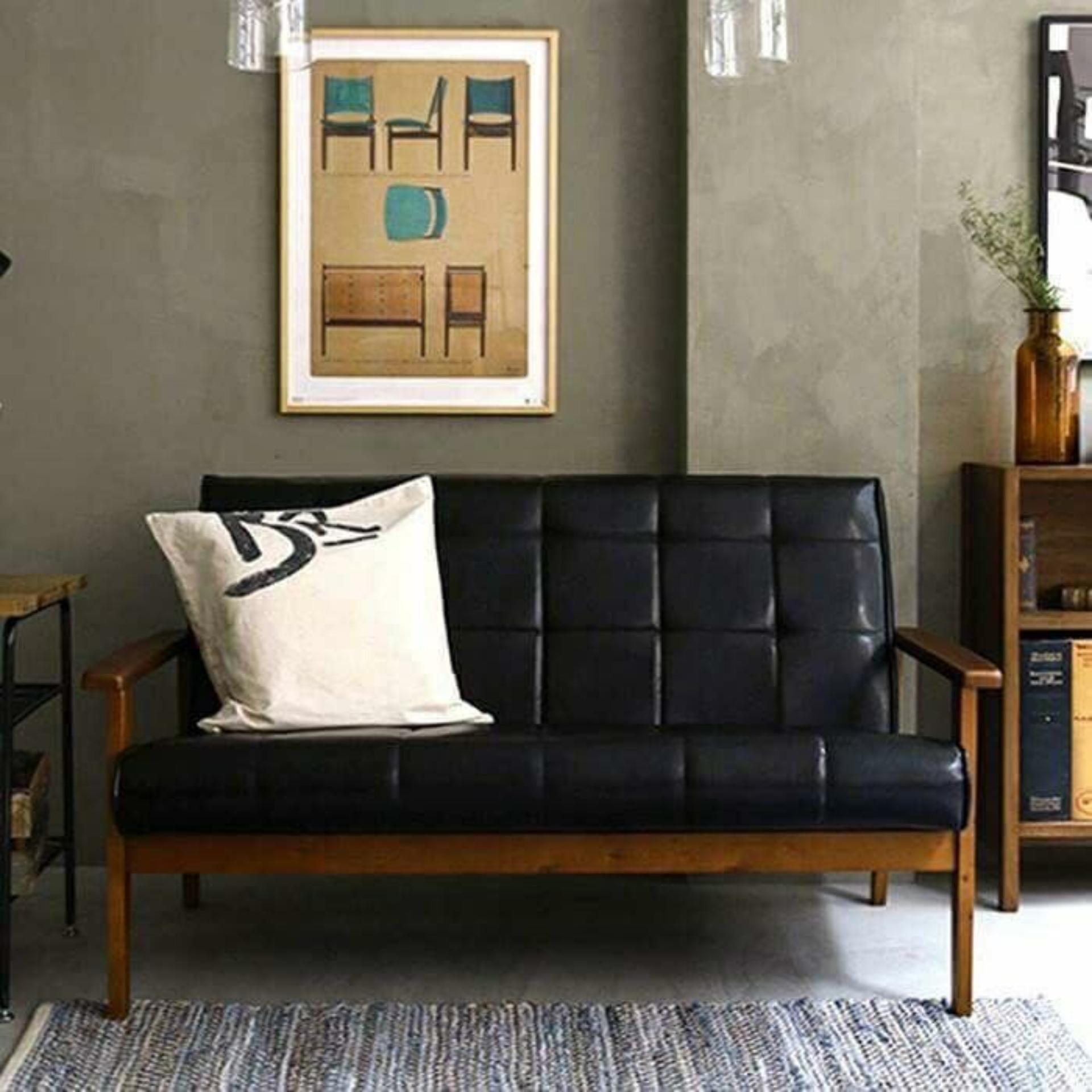 Sofa BNS 8039BD-3P (Đen) Ghế 3 chỗ ngồi