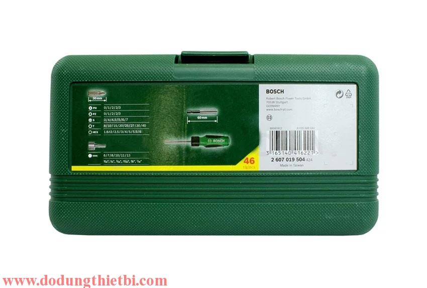BỘ VẶN VÍT ĐA NĂNG 46 CHI TIẾT BOSCH 2607019504