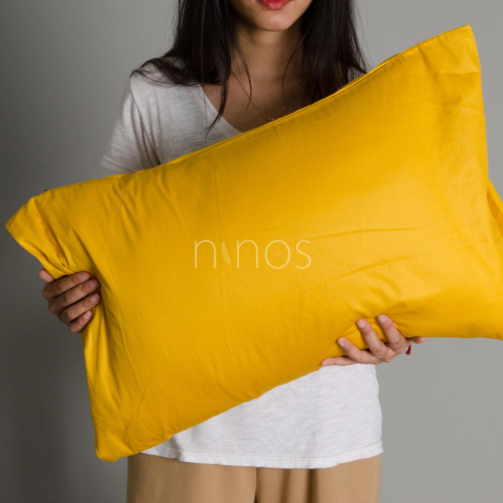 Vỏ gối nằm Ninos màu vàng mơ 45x65cm