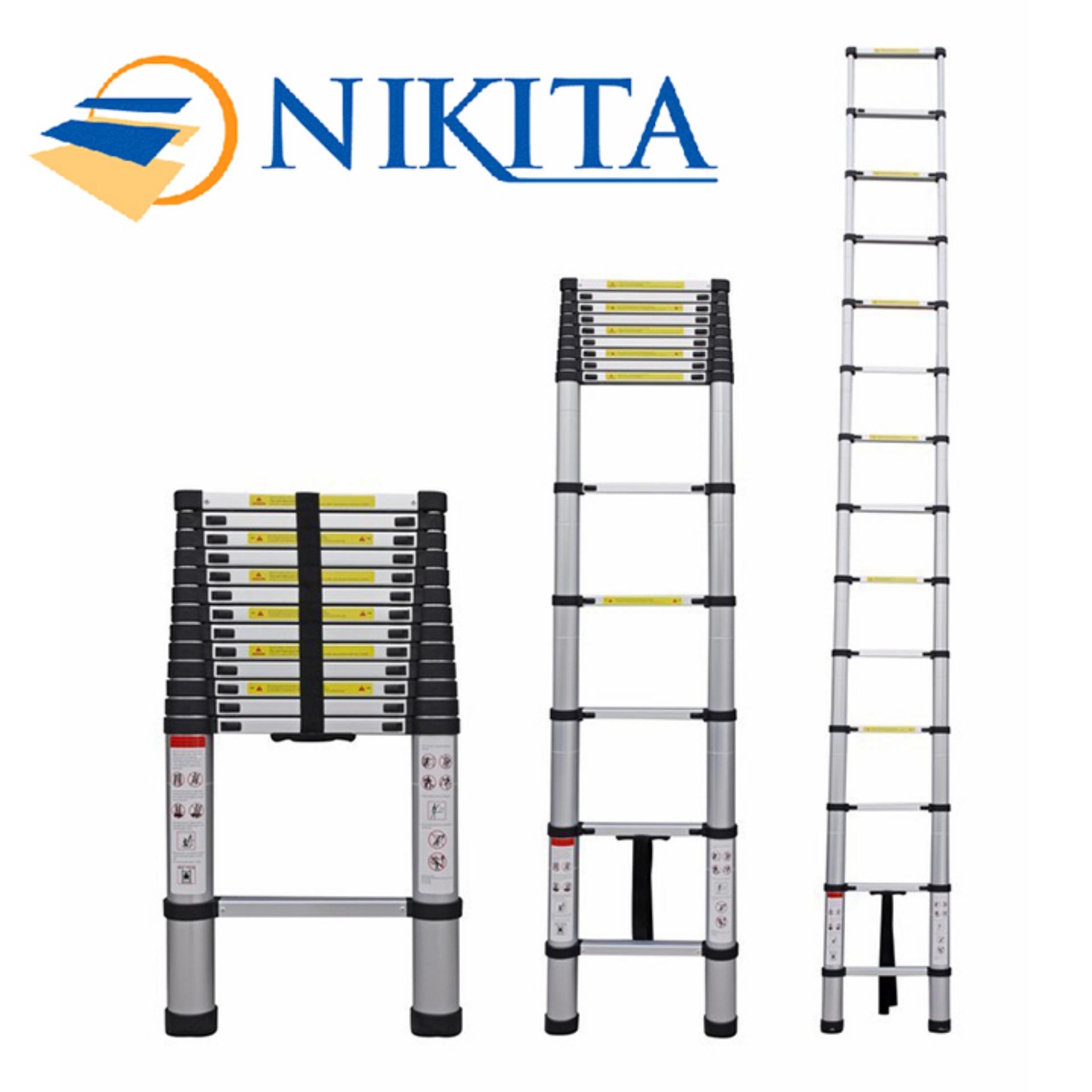 Thang nhôm rút đơn Nikita Nhật Bản KNR44 - 4,4m 15 bậc tải trọng 150kg