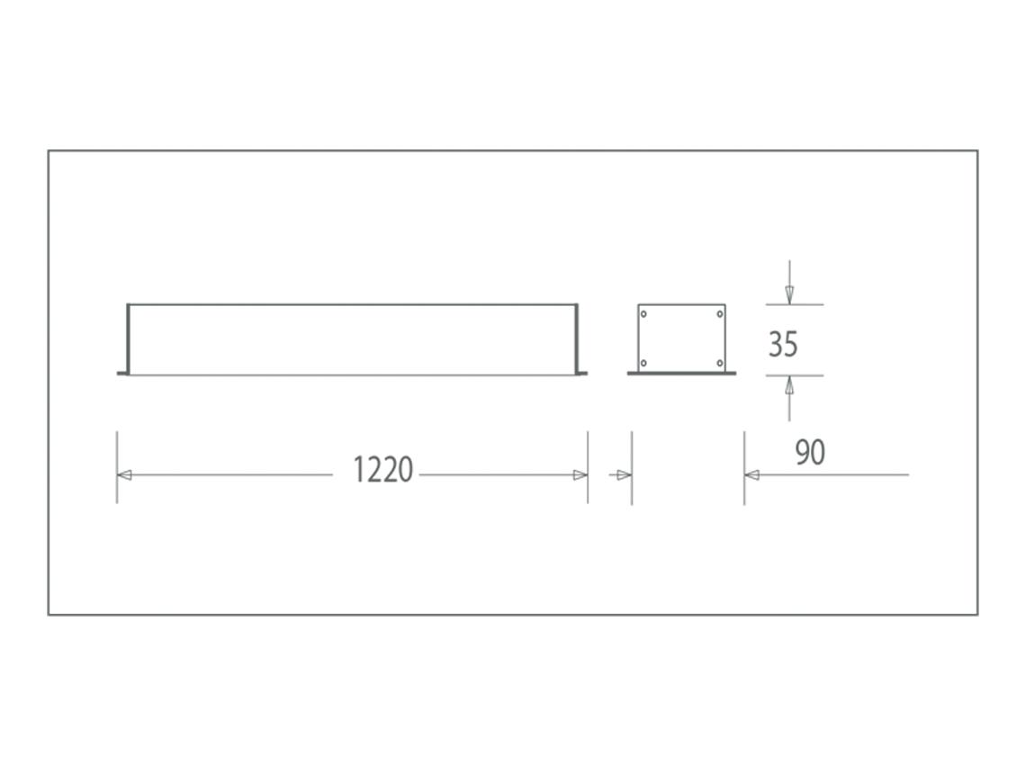 Đèn LED Thanh Âm (1200x90x35) MLL562-036WS658LB6/MLL562-036WS408LB6/MLL562-036WS278LB6