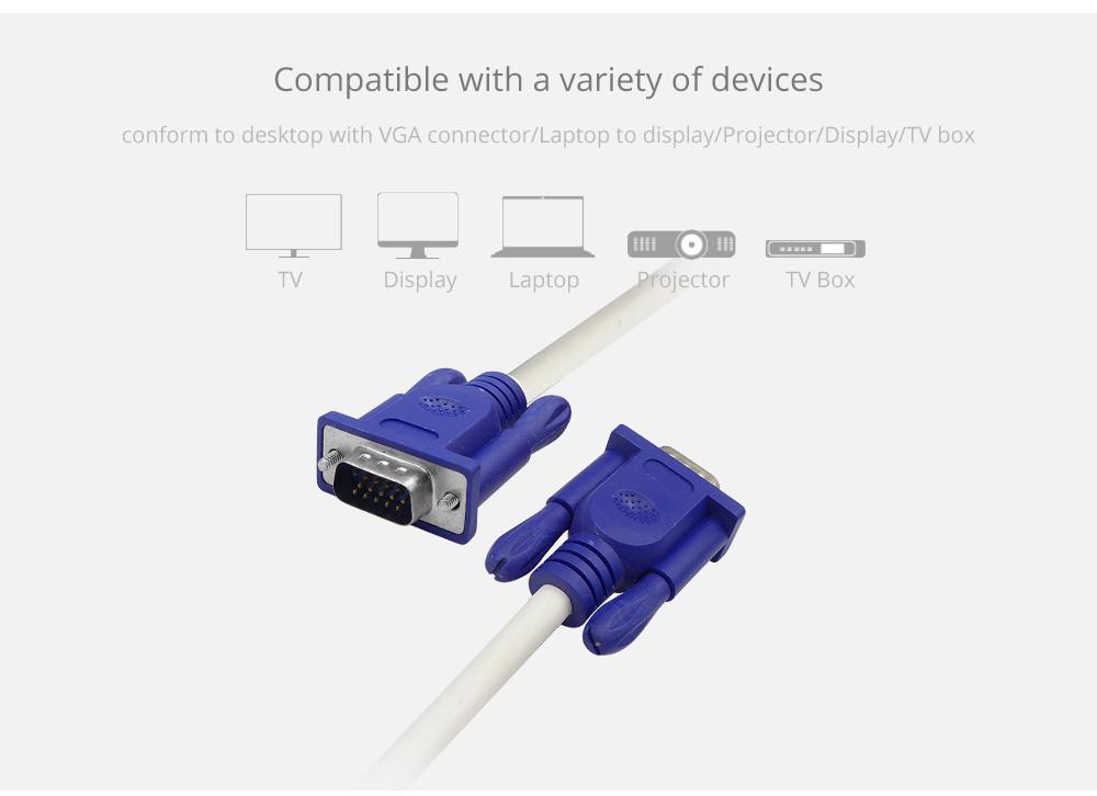 Dây Cáp VGA 5m Dây Trắng