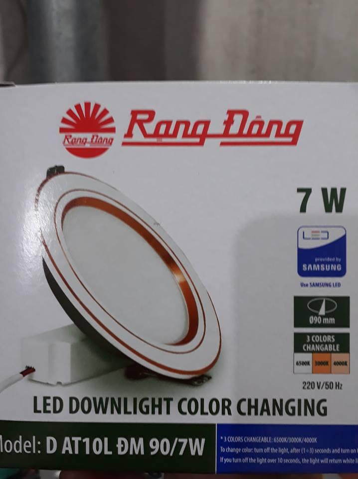 Đèn âm trần Rạng Đông 7W( 3 màu)