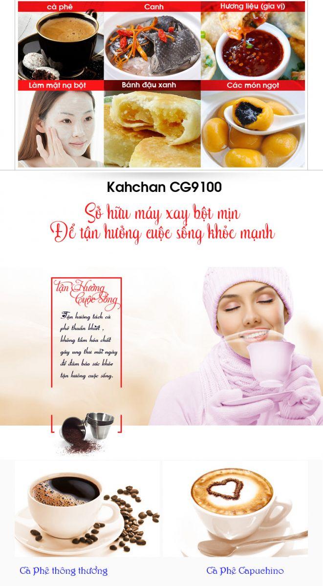 Máy xay cà phê mini Kahchan CG9100 (Xám)