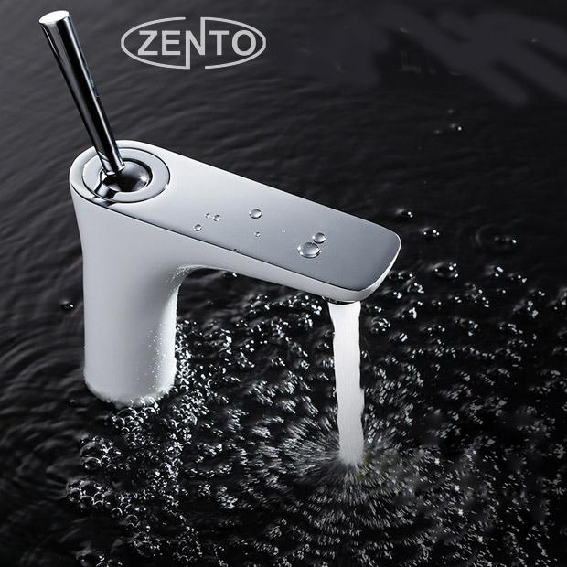 Vòi chậu rửa mạ sứ Zento ZT2083 (Trắng)